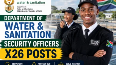 Department of Water and Sanitation Security Officers X26 Posts