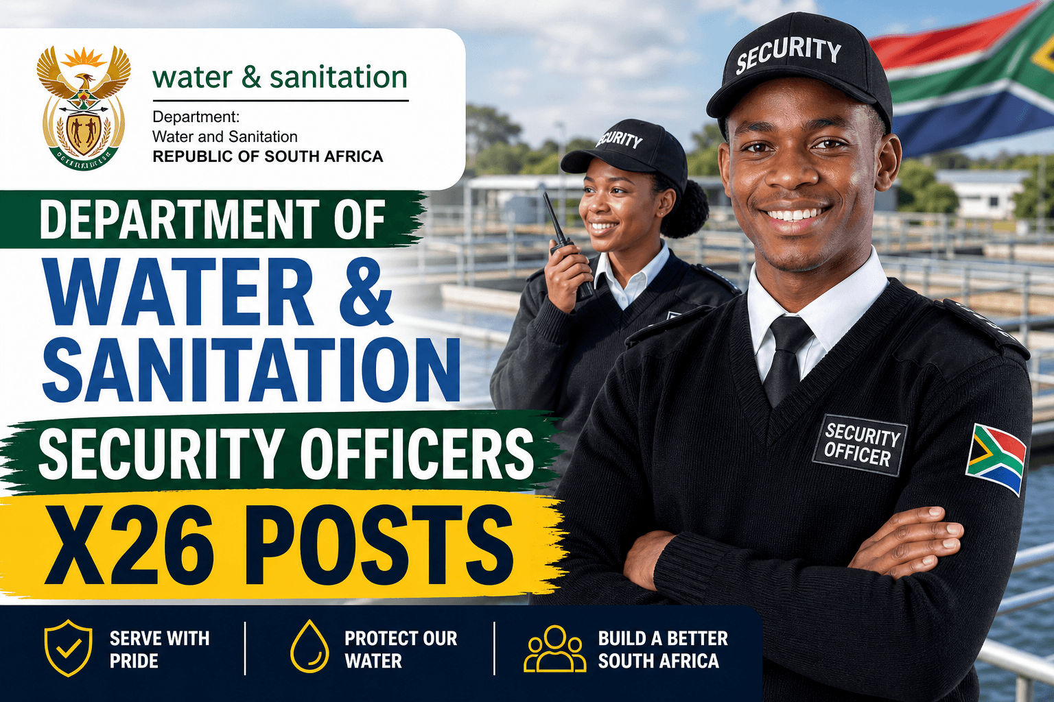 Department of Water and Sanitation Security Officers X26 Posts