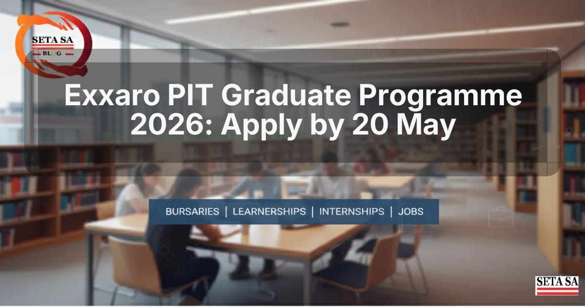 Exxaro PIT Graduate Programme 2026: Apply by 20 May
