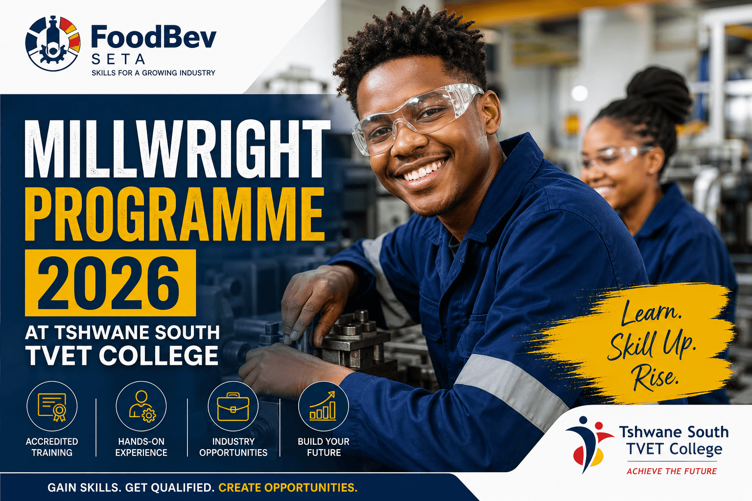 FoodBev SETA Millwright Programme 2026 at Tshwane South TVET College
