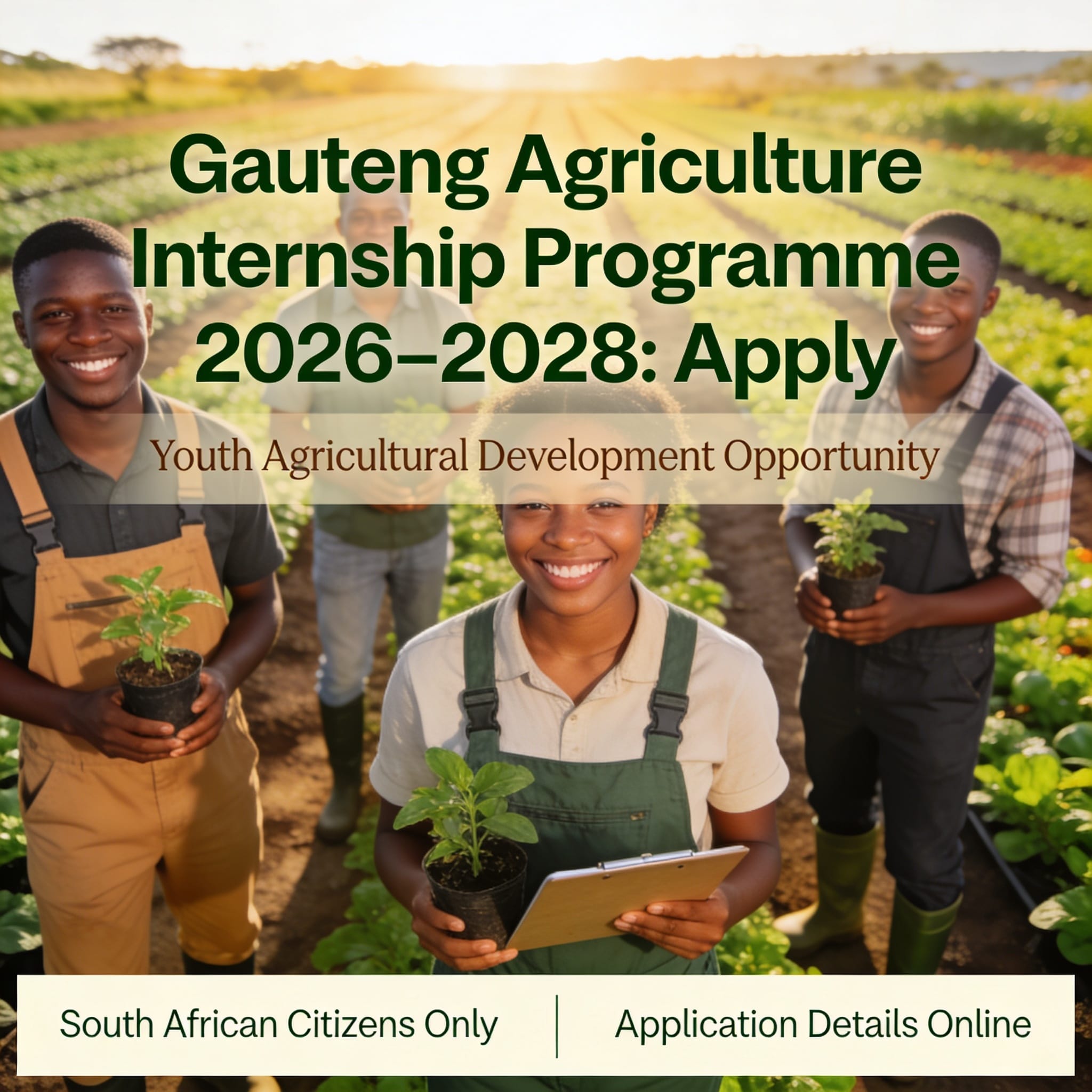 Gauteng Agriculture Internship Programme 2026–2028: Apply