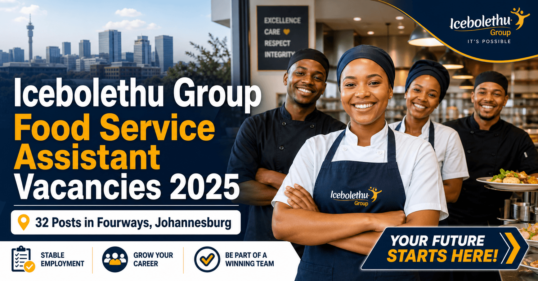 Icebolethu Group Food Service Assistant Vacancies 2025: 32 Posts in Fourways, Johannesburg