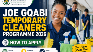 Joe Gqabi Temporary Cleaners Programme 2026: How to Apply