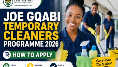 Joe Gqabi Temporary Cleaners Programme 2026: How to Apply