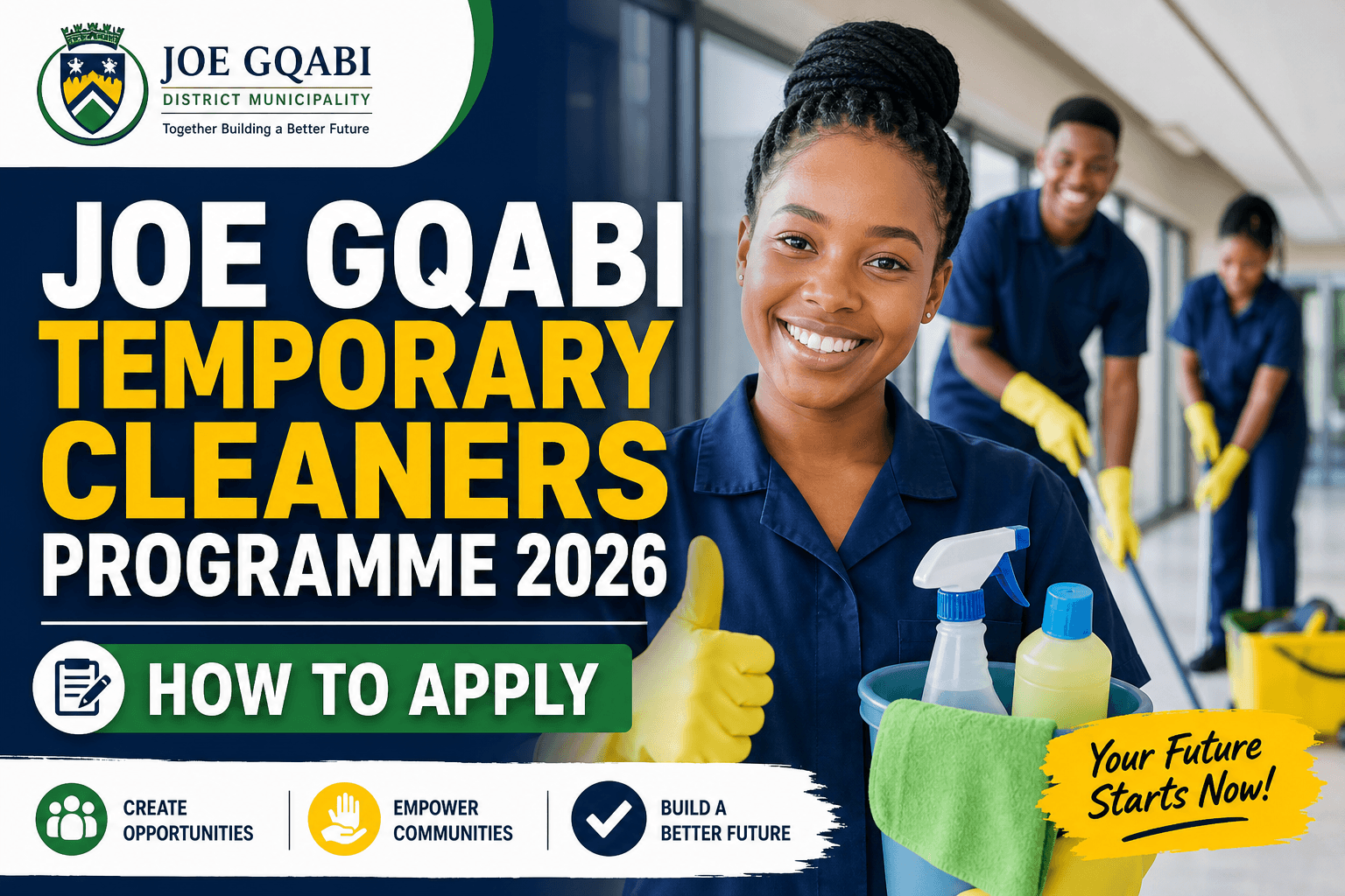 Joe Gqabi Temporary Cleaners Programme 2026: How to Apply