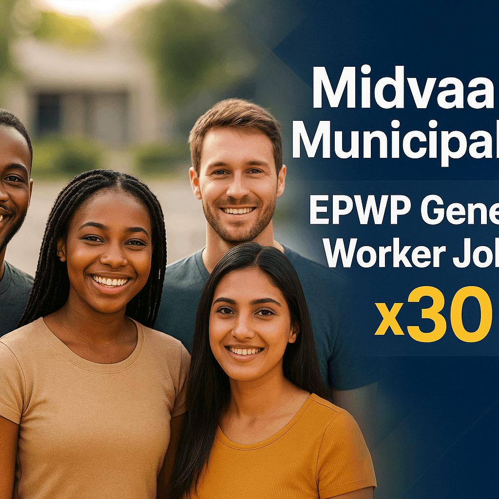 Midvaal Municipality EPWP General Worker Jobs 2026, x30