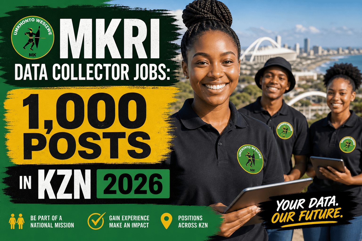 MKRI Data Collector Jobs: 1,000 Posts in KZN 2026
