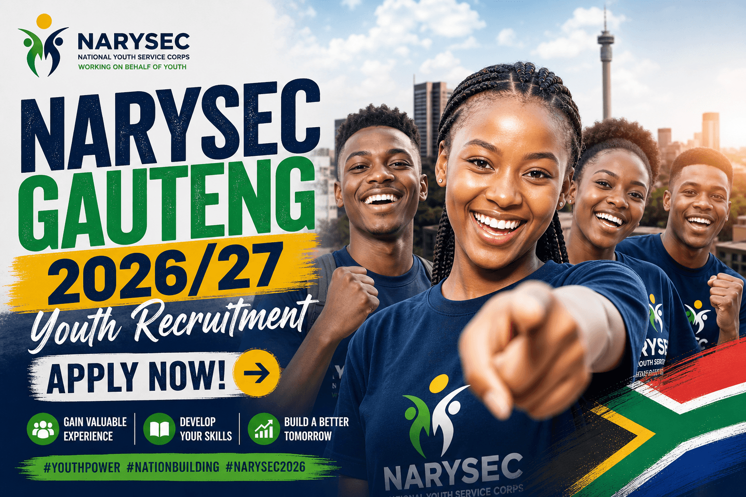 NARYSEC Gauteng 2026/27 Youth Recruitment: Apply Now