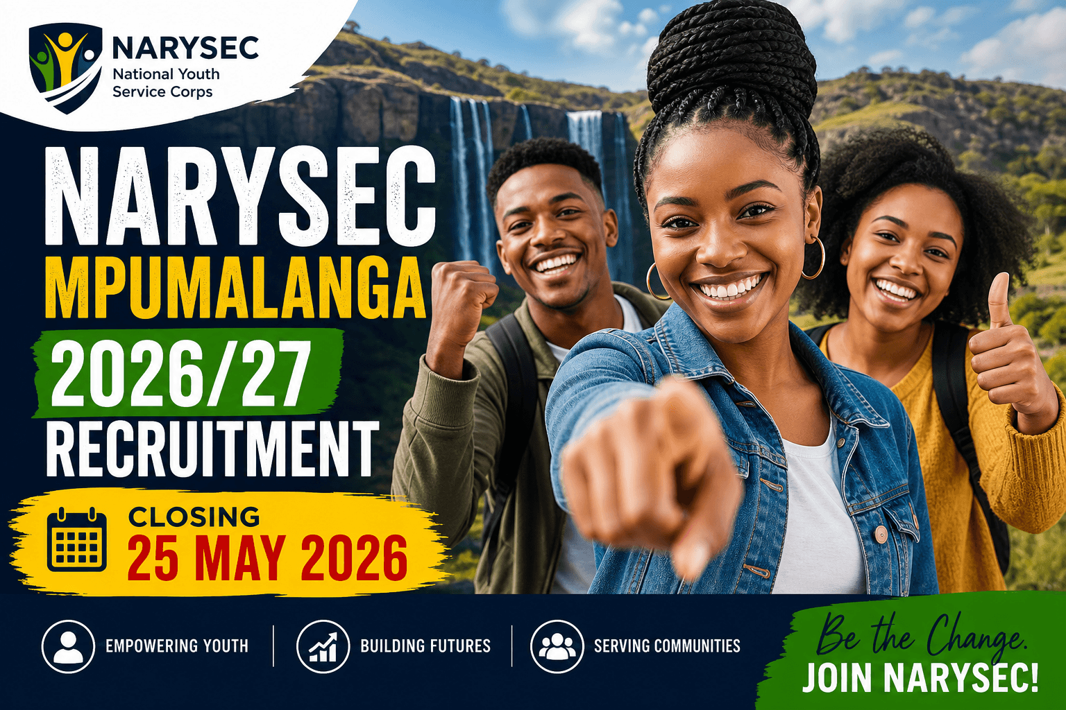 NARYSEC Mpumalanga 2026/27 Recruitment Closing 25 May 2026