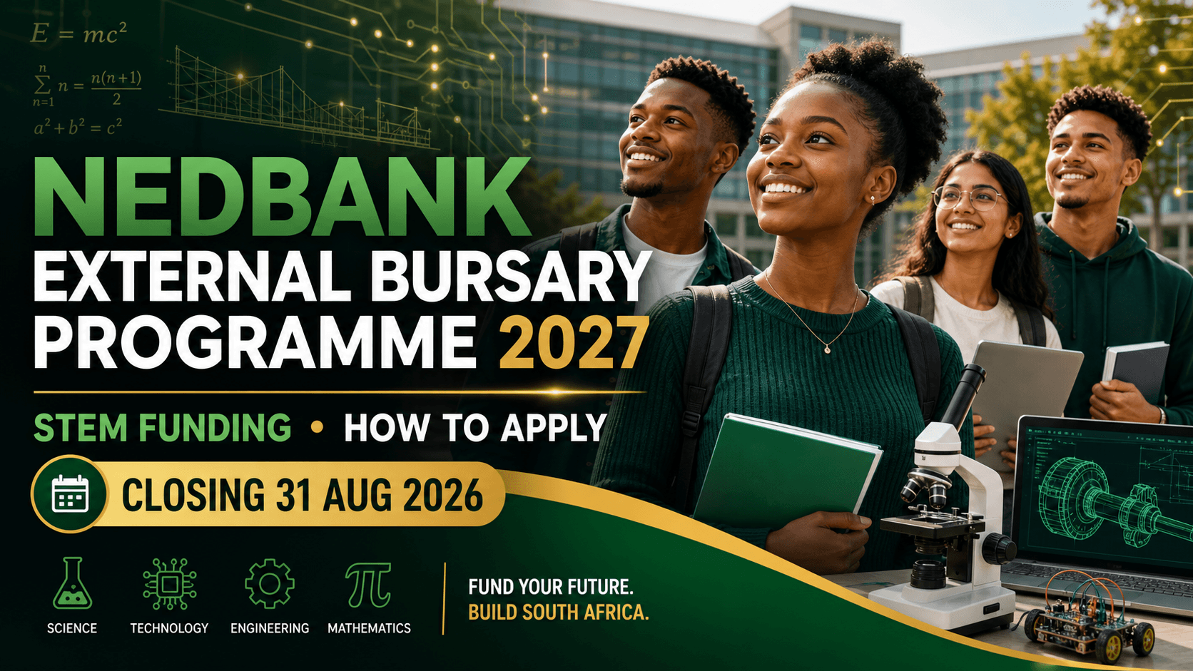 Nedbank External Bursary Programme 2027 STEM Funding How to Apply Closing 31 Aug 2026