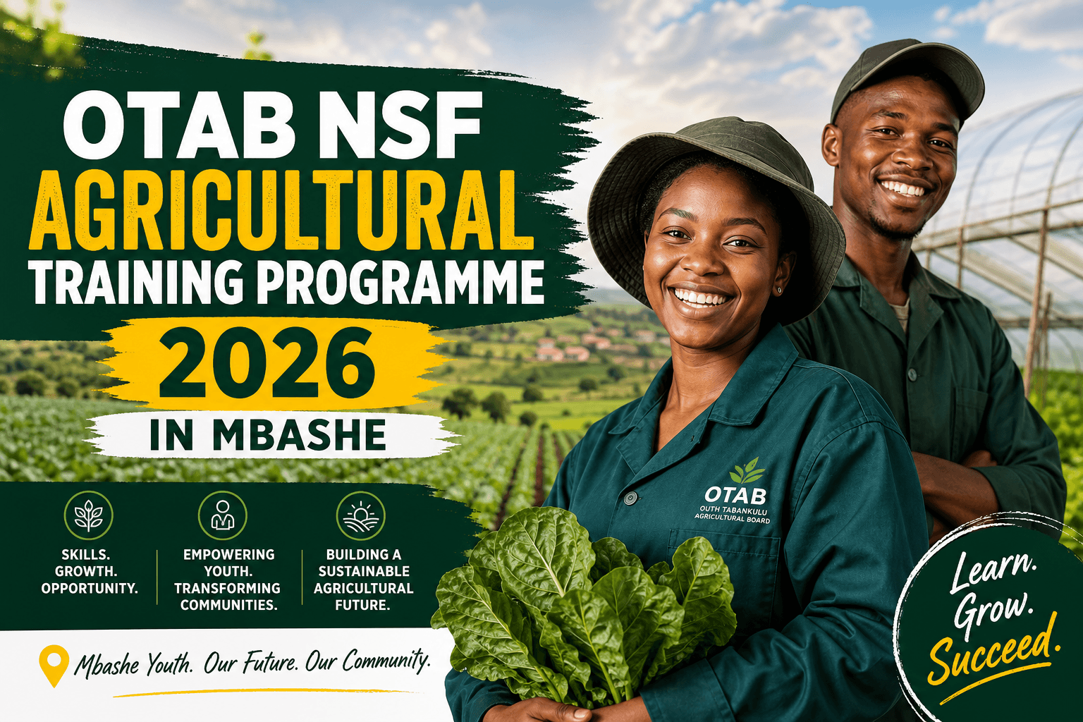 OTAB NSF Agricultural Training Programme 2026 in Mbashe
