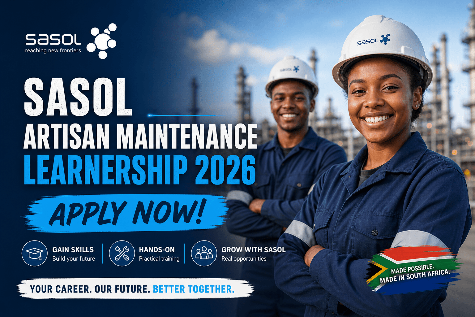Sasol Artisan Maintenance Learnership 2026: Apply Now