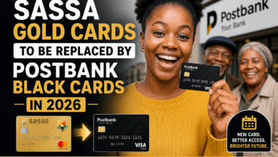 SASSA Gold Cards to Be Replaced by Postbank Black Cards in 2026