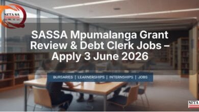 SASSA Mpumalanga Grant Review & Debt Clerk Jobs – Apply 3 June 2026