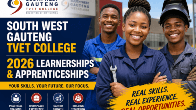 South West Gauteng TVET College 2026 Learnerships and Apprenticeships