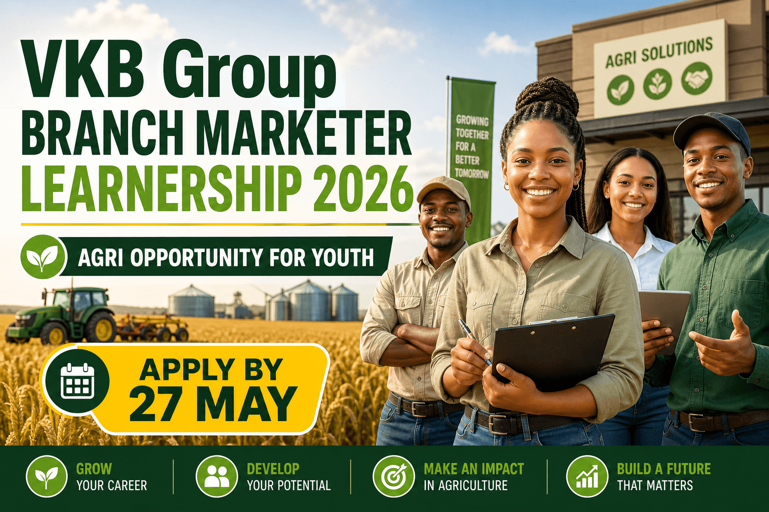 VKB Group Branch Marketer Learnership 2026 – Agri – Apply by 27 May