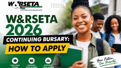 W&RSETA 2026 Continuing Bursary: How to Apply
