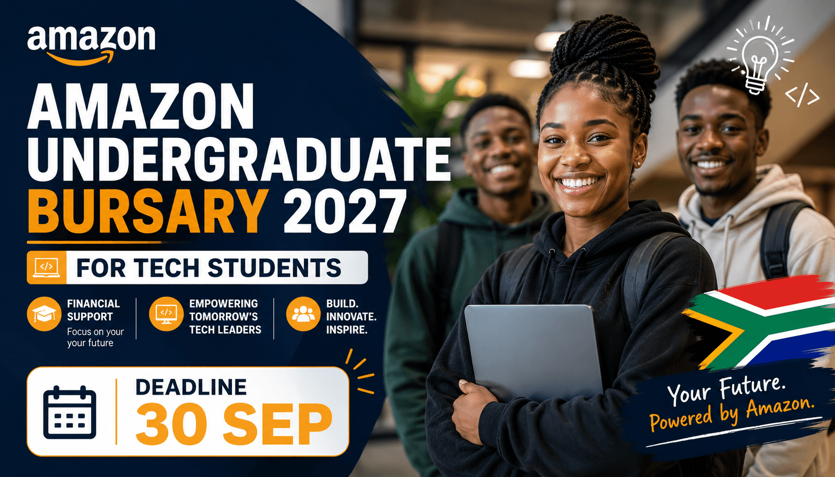 Amazon Undergraduate Bursary 2027 for Tech Students – Deadline 30 Sep