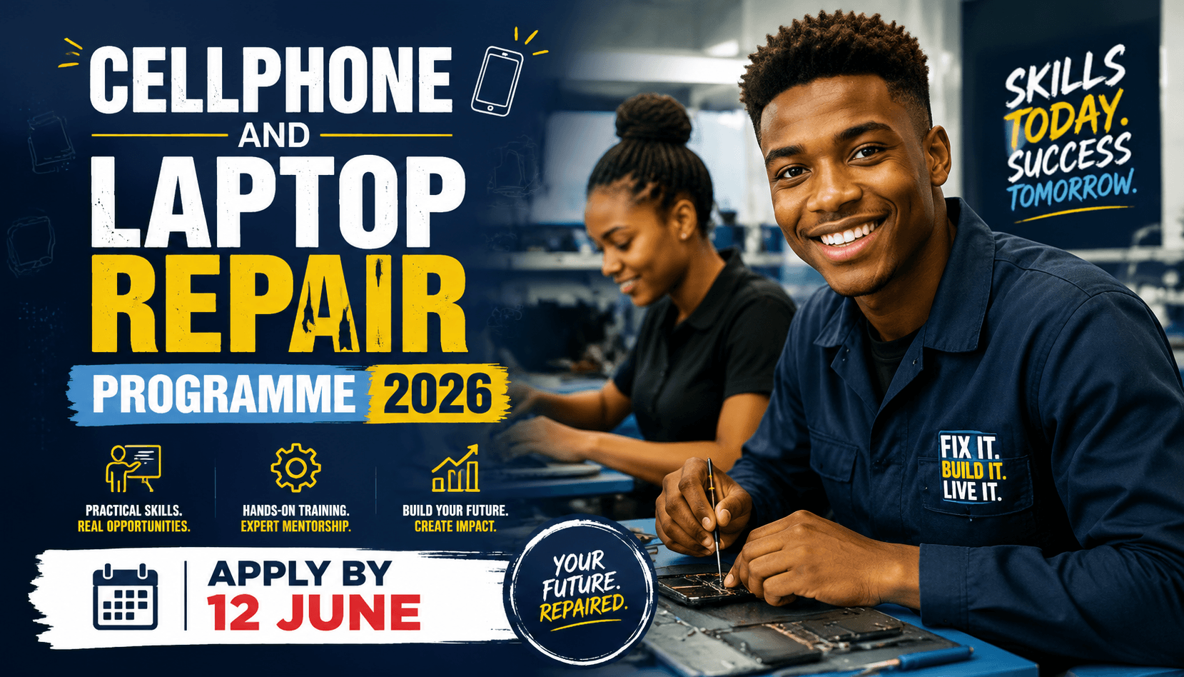 Cellphone and Laptop Repair Programme 2026 Apply by 12 June