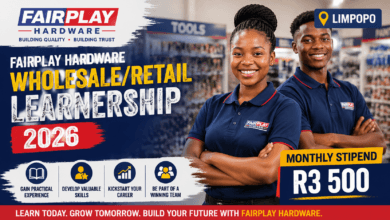 Fairplay Hardware Wholesale/Retail Learnership 2026 – Limpopo, R3 500