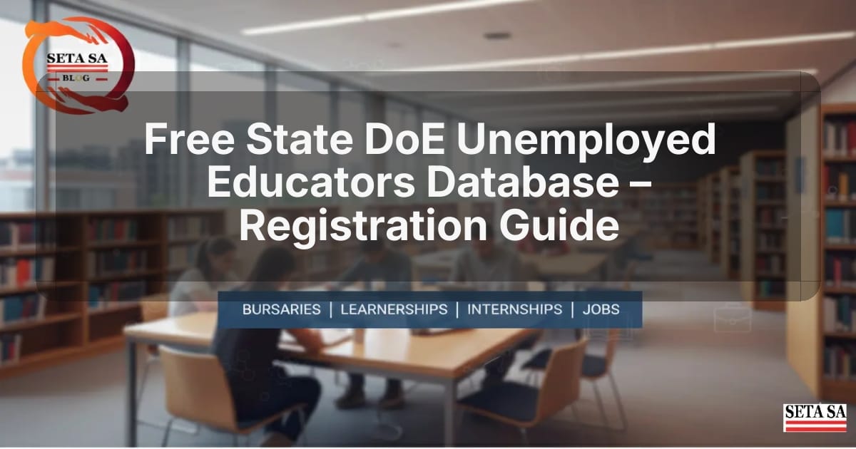 Free State DoE Unemployed Educators Database – Registration Guide