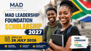 MAD Leadership Foundation Scholarship 2027 – Apply by 26 July 2026