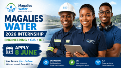 Magalies Water 2026 Internship – Engineering, GIS, ICT – Apply 8 June