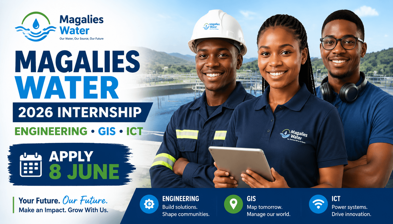 Magalies Water 2026 Internship – Engineering, GIS, ICT – Apply 8 June