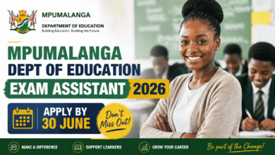 Mpumalanga Dept of Education Exam Assistant 2026 – Apply by 30 June
