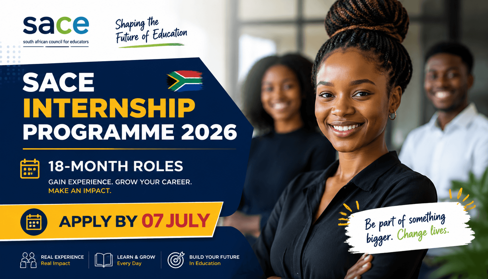 SACE Internship Programme 2026 – 18‑Month Roles, Apply by 07 July