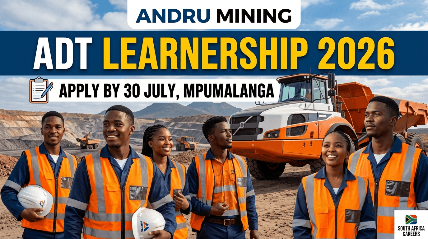 Andru Mining ADT Learnership 2026 – Apply by 30 July, Mpumalanga