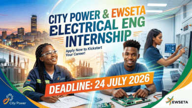 City Power & EWSETA Electrical Eng Internship – Deadline 24 July 2026