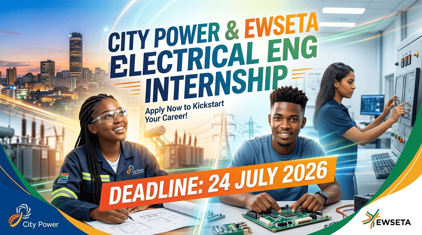 City Power & EWSETA Electrical Eng Internship – Deadline 24 July 2026