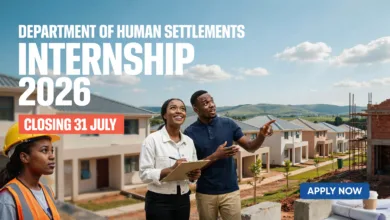 Department of Human Settlements Internship 2026 – Closing 31 July