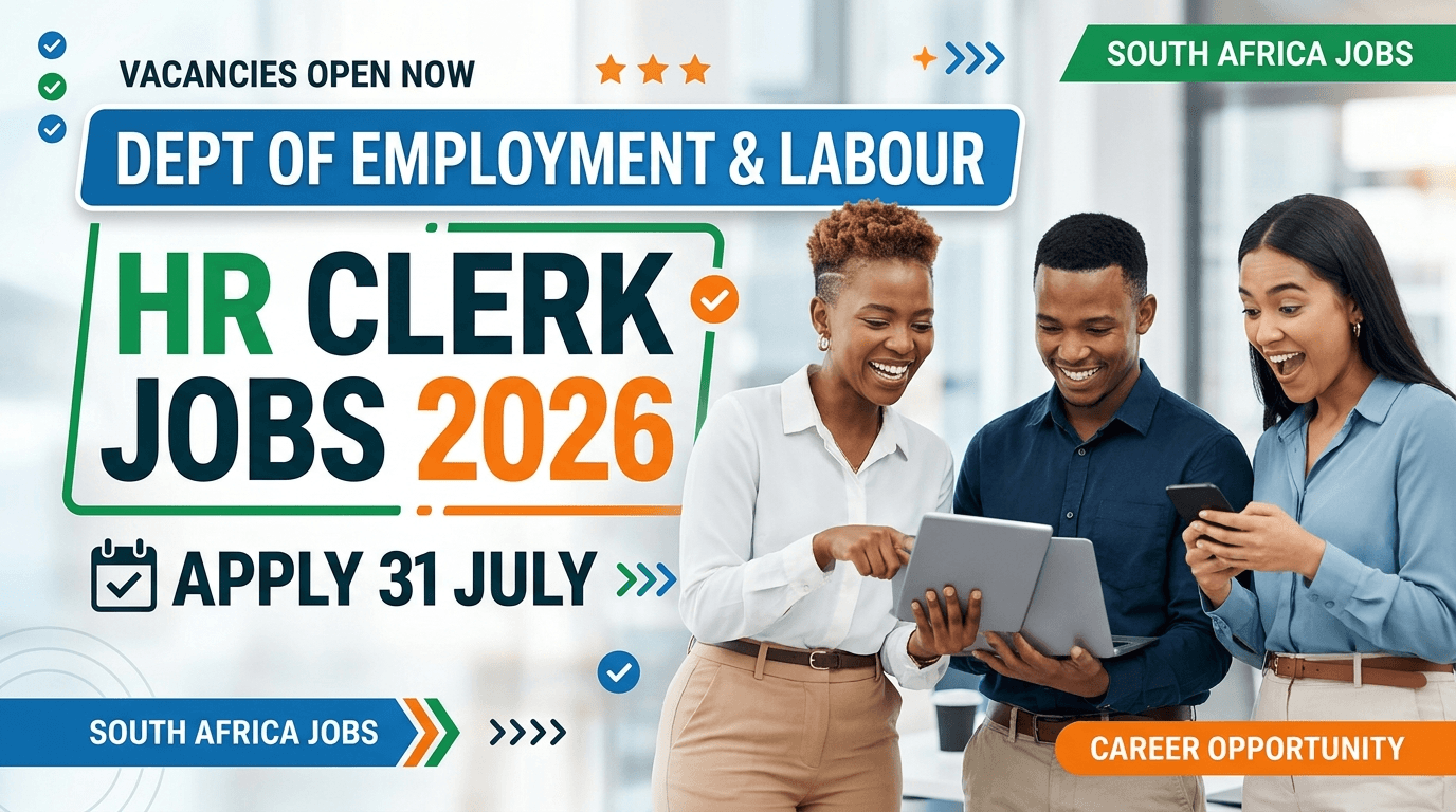 Dept of Employment & Labour HR Clerk Jobs 2026 – Apply 31 July