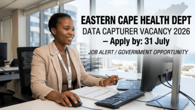 Eastern Cape Health Dept Data Capturer vacancy 2026 – by 31 July