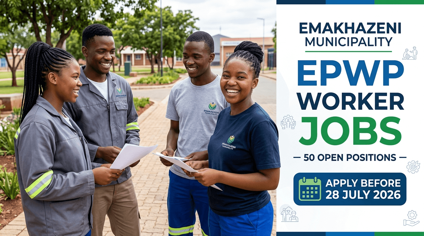 Emakhazeni Municipality EPWP Worker Jobs – 50 Jobs, Apply 28 July 2026
