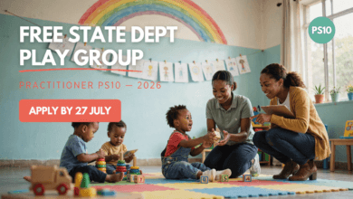 Free State Dept Play Group Practitioner PS10 2026 – Apply by 27 July