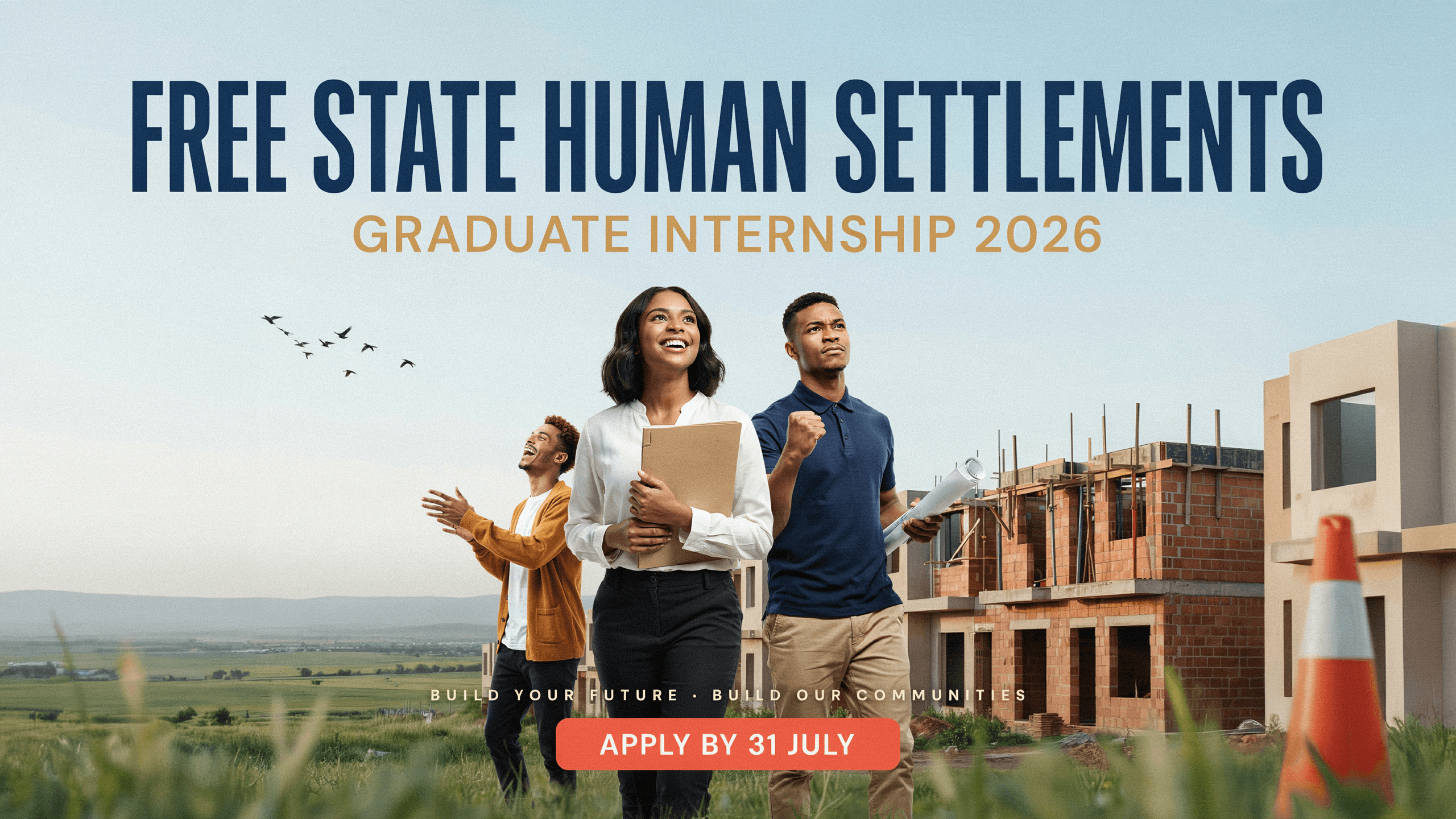 Free State Human Settlements Graduate Internship 2026 – Apply 31 July