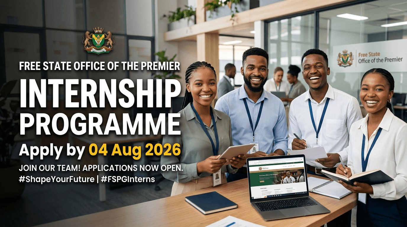 Free State Office of the Premier Internship – Apply by 04 Aug 2026