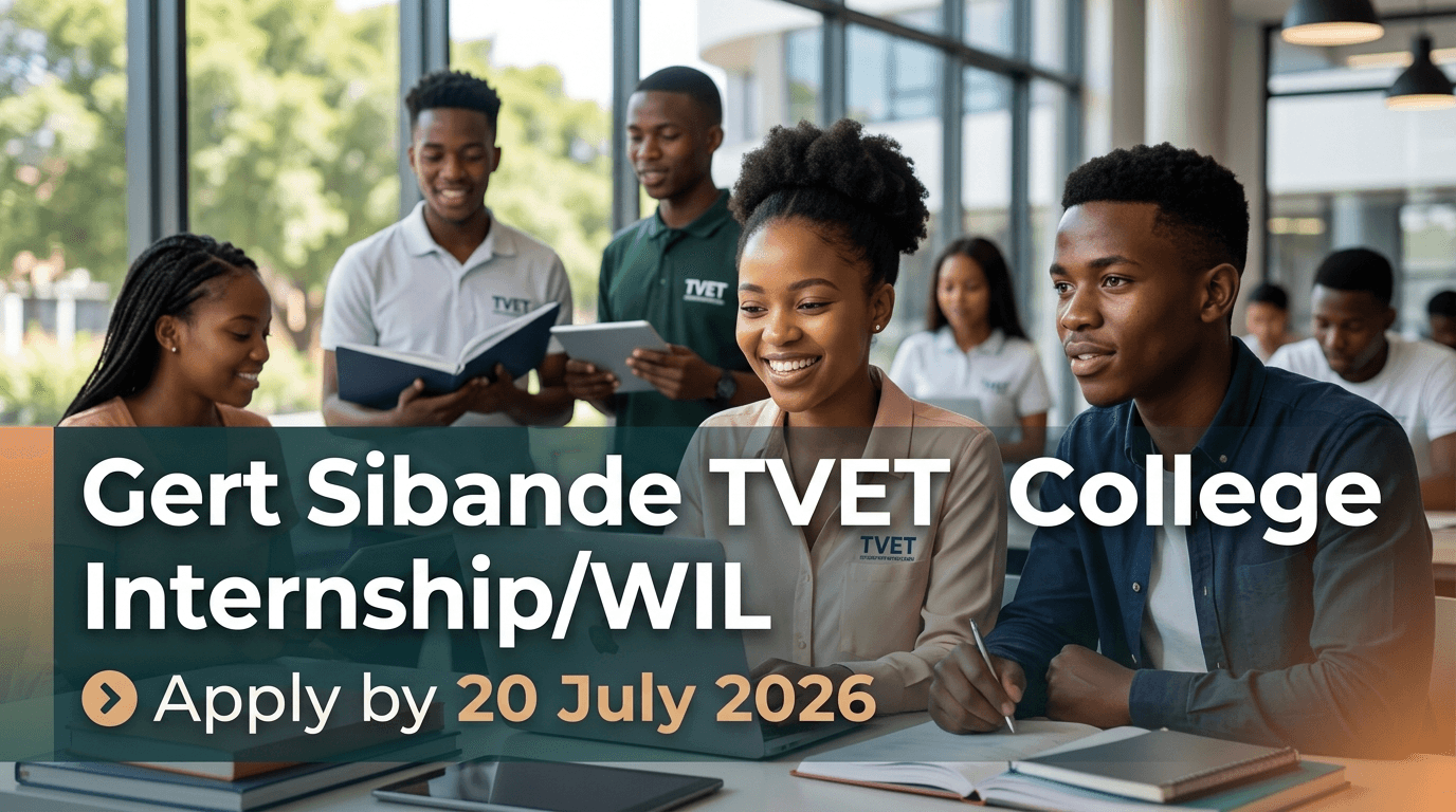 Gert Sibande TVET College Internship/WIL – Apply by 20 July 2026