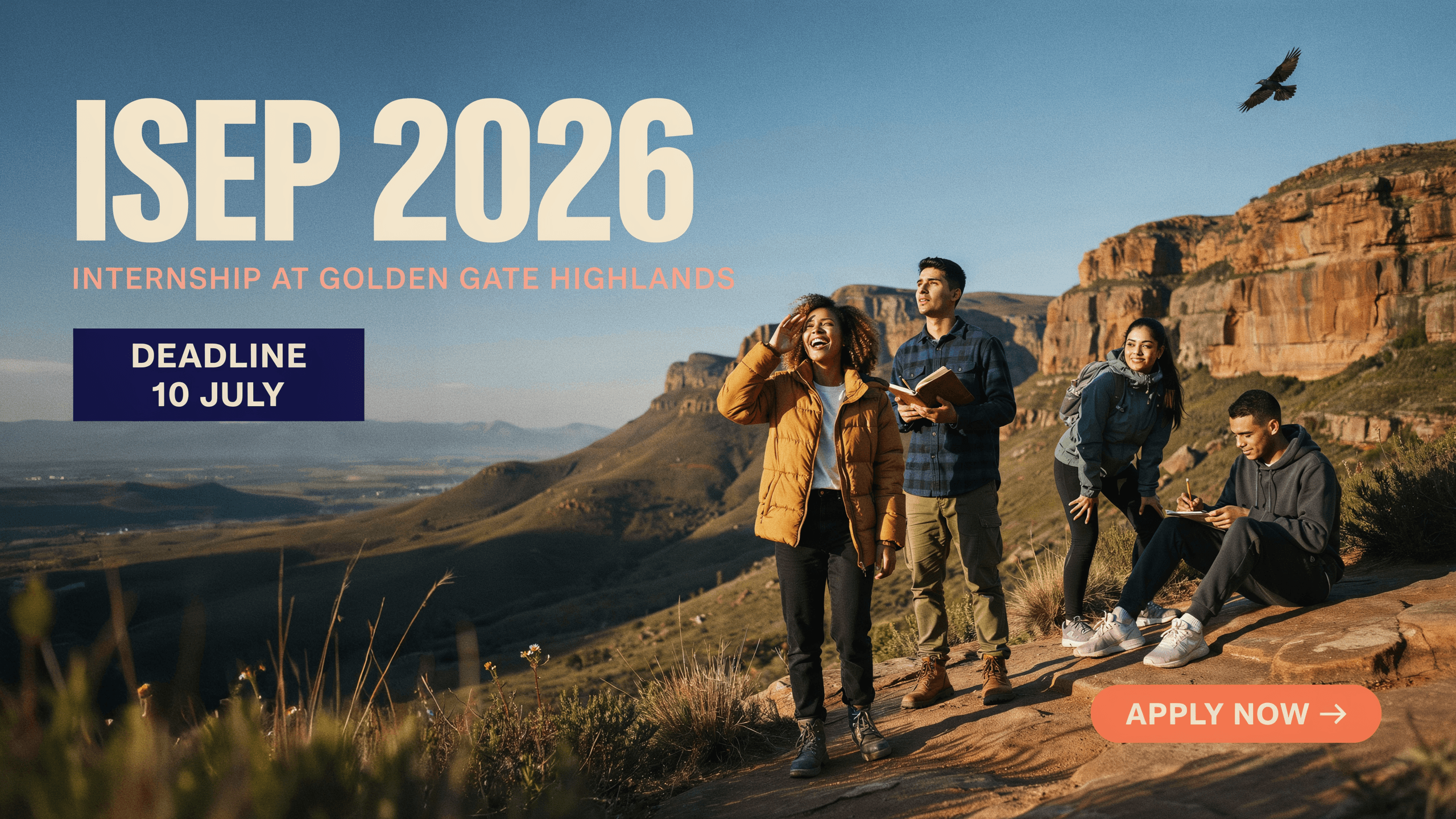ISEP 2026 internship at Golden Gate Highlands – deadline 10 July
