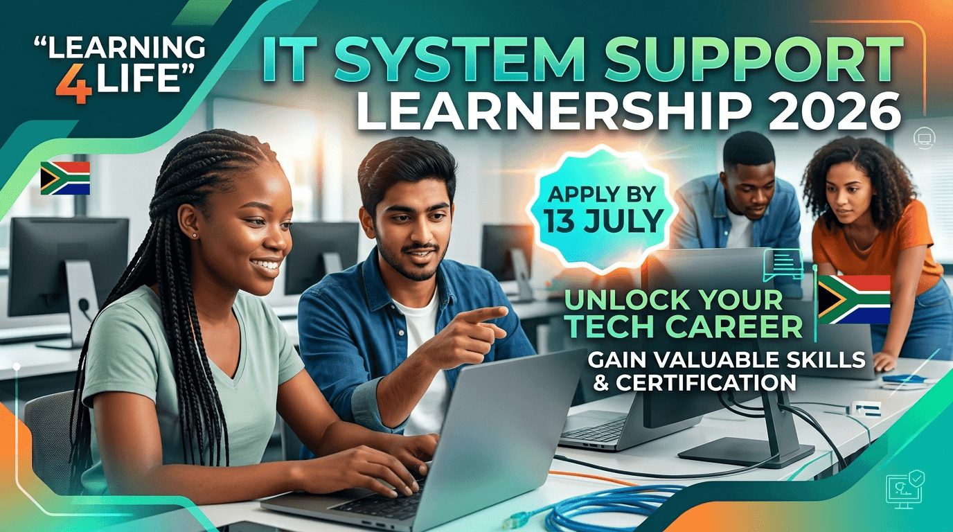 Learning 4 Life IT System Support Learnership 2026 – Apply by 13 July