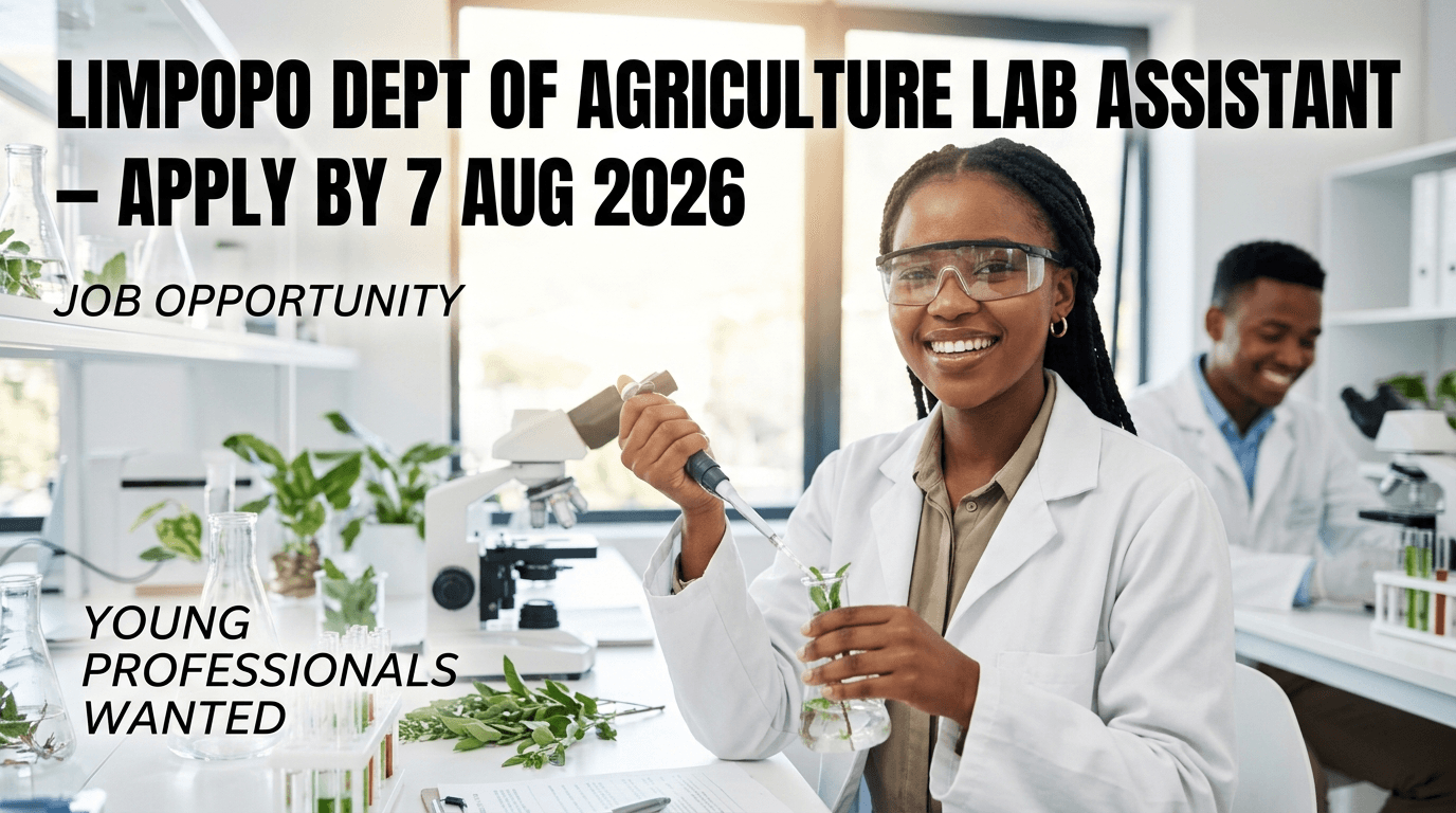 Limpopo Dept of Agriculture Lab Assistant – Apply by 7 Aug 2026