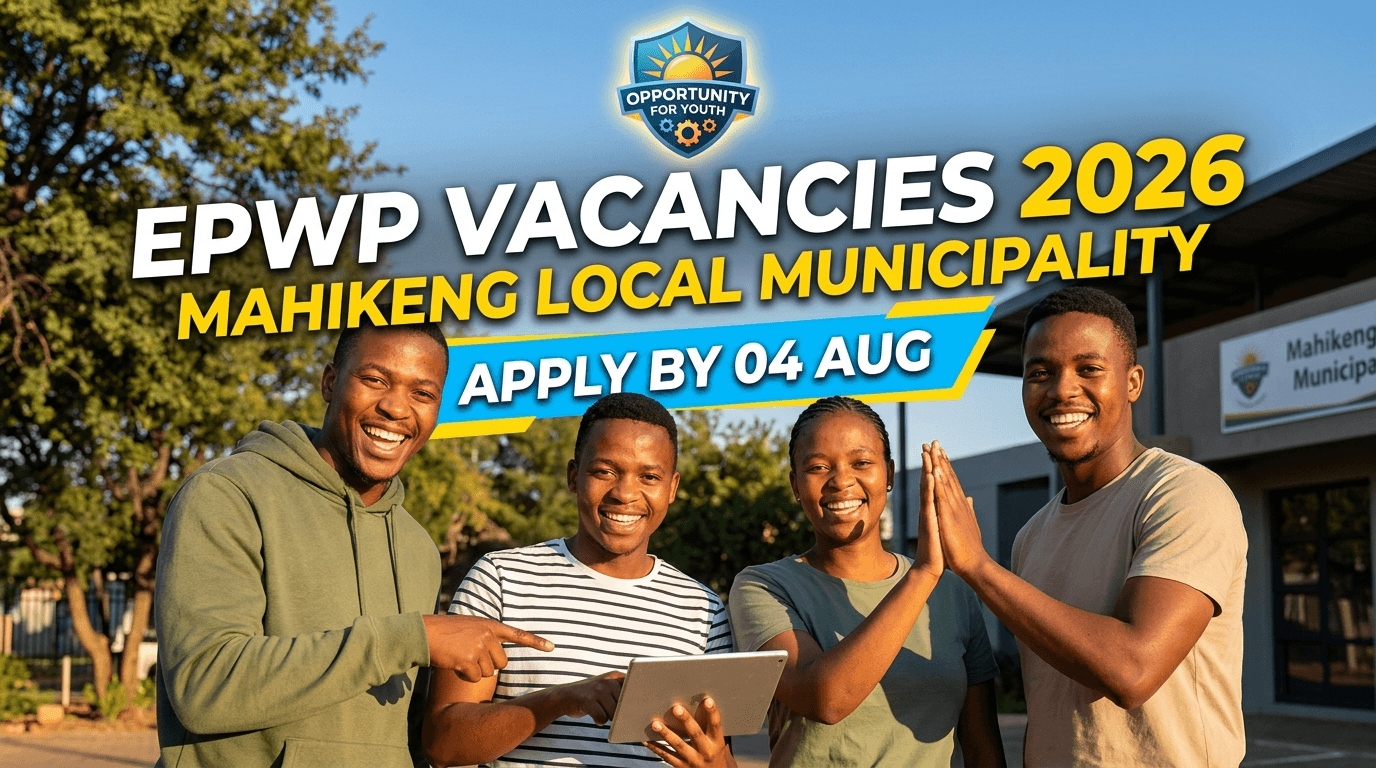 Mahikeng Local Municipality EPWP Vacancies 2026 – Apply by 04 Aug