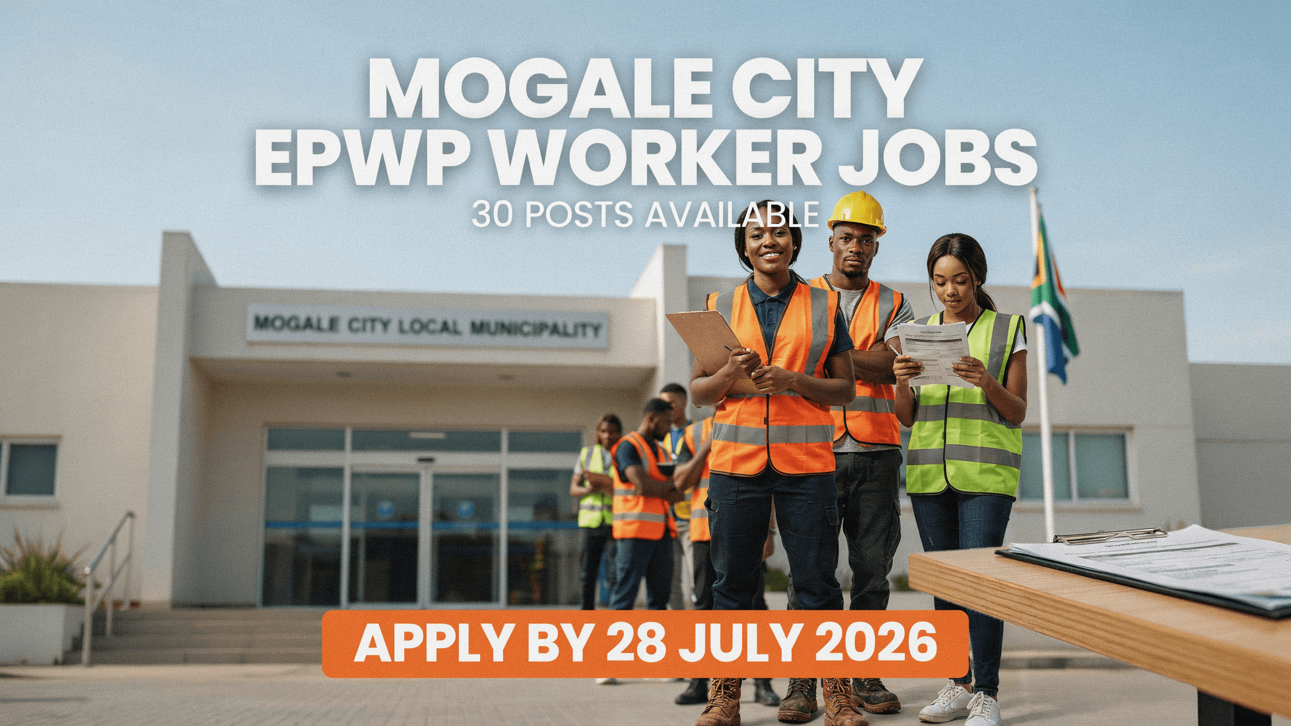 Mogale City EPWP Worker Jobs – 30 Posts – Apply by 28 July 2026