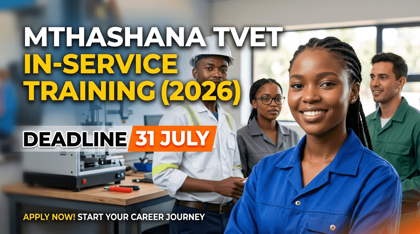 Mthashana TVET In-Service Training (2026) – Deadline 31 July