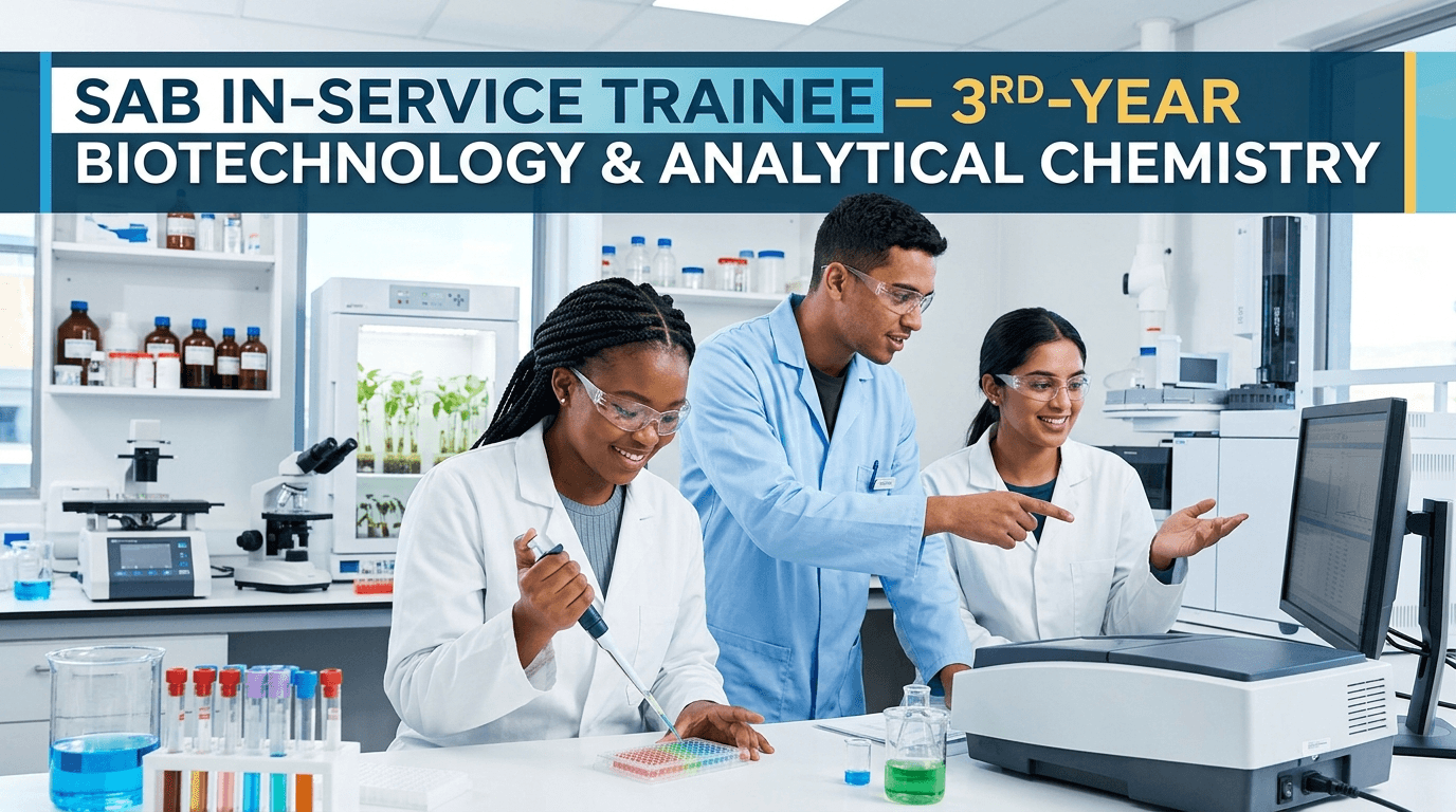 SAB In‑Service Trainee – 3rd‑Year Biotechnology & Analytical Chemistry