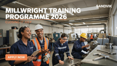 Sandvik Millwright Training Programme 2026 – Closing 17 July