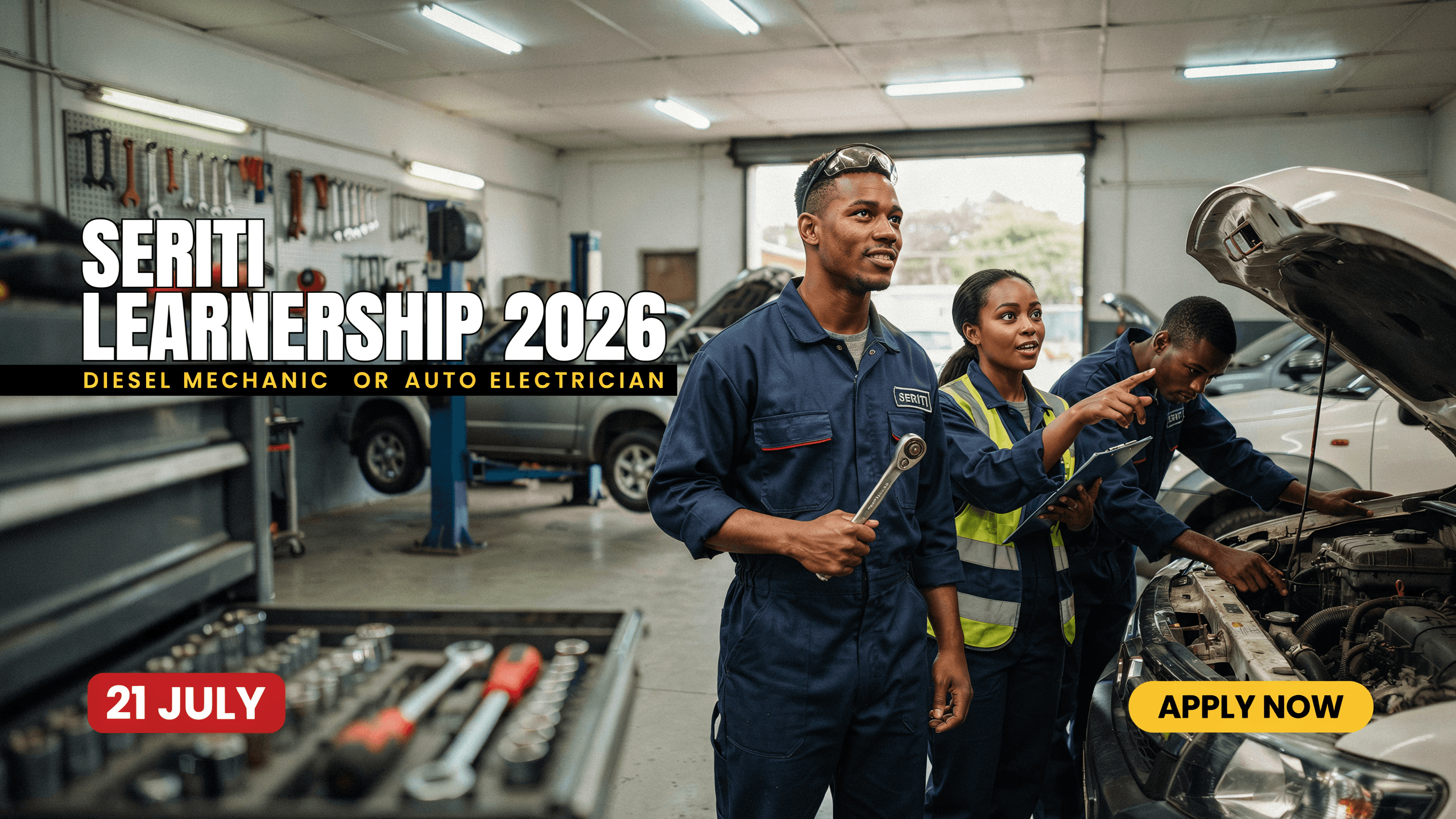 Seriti Learnership 2026 – Diesel Mechanic or Auto Electrician (21 July)